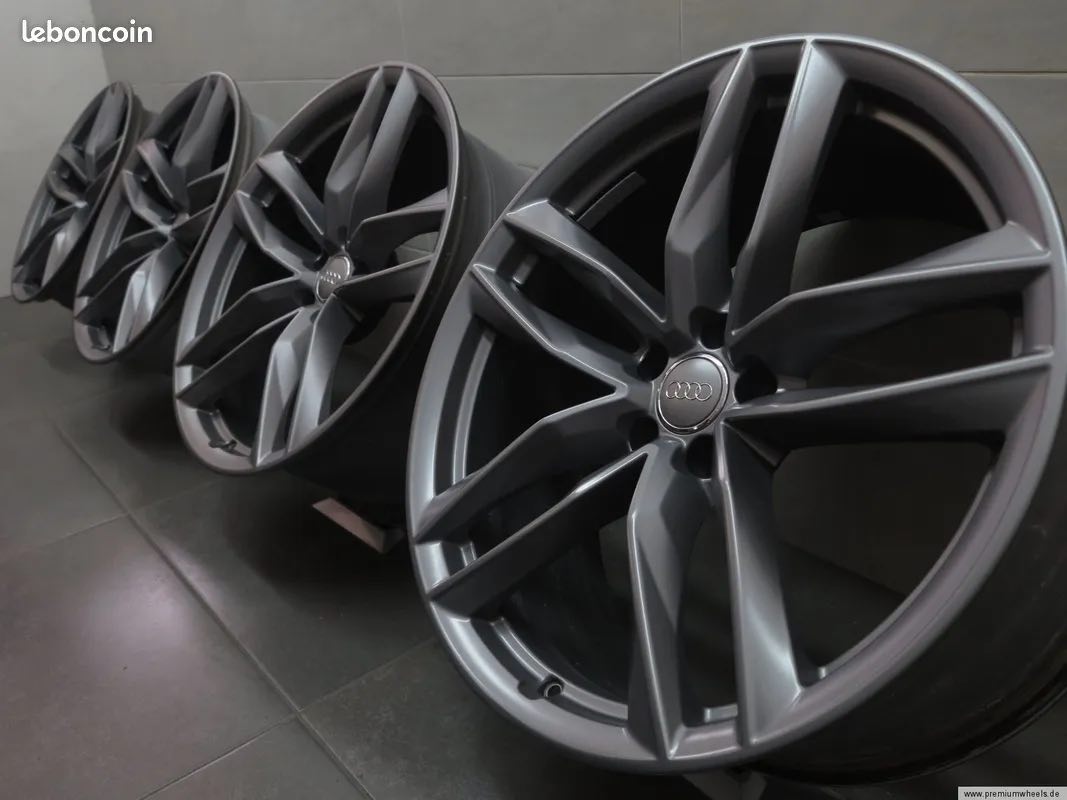 jante neuve en 18'. 5x112 ET30 ANTHRACITE POLISH SPORT RS  POUR AUDI 8x18"